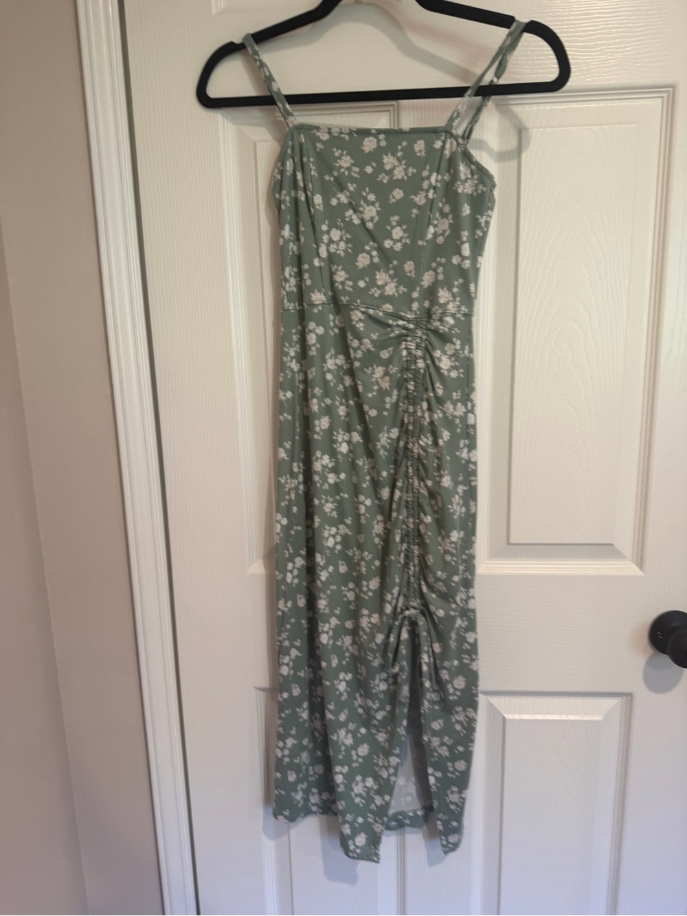 Hollister Floral Midi Dress - Sage Green